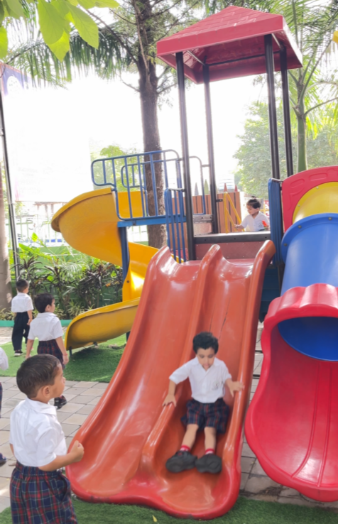 Children taking part in an outdoor school activity